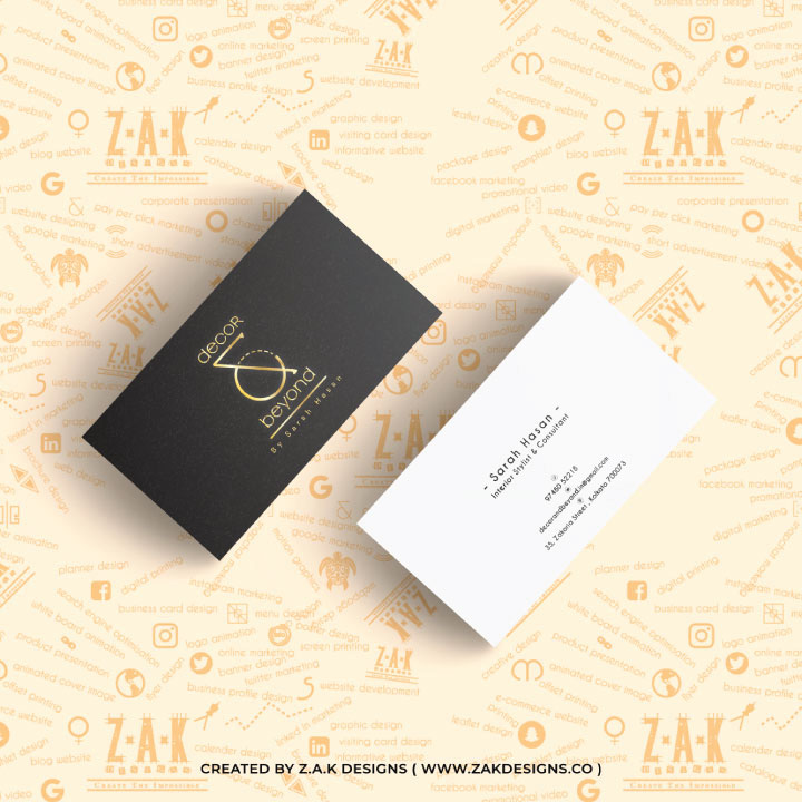 Decor-and-Beyond-Visiting-Card-Design made by ZAK Designs